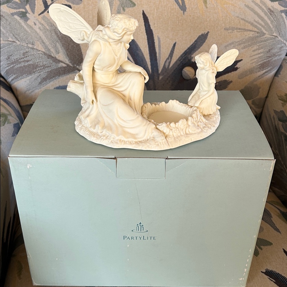 Partylite-Ariana’s Garden Mother Daughter Fairy Angel Votive Candle Holder NIB - Picture 12 of 13
